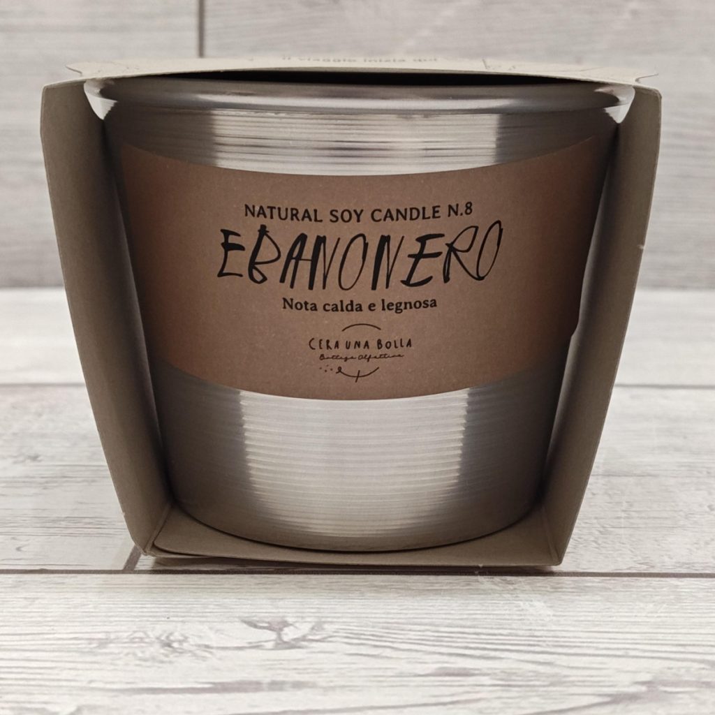 Candela profumata cera di soia - Ebanonero