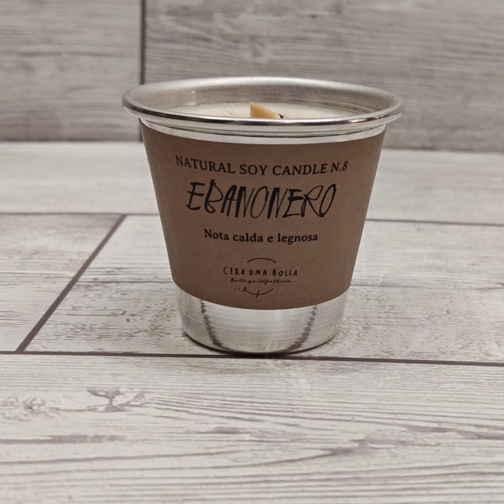 Candela profumata cera di soia - Ebanonero