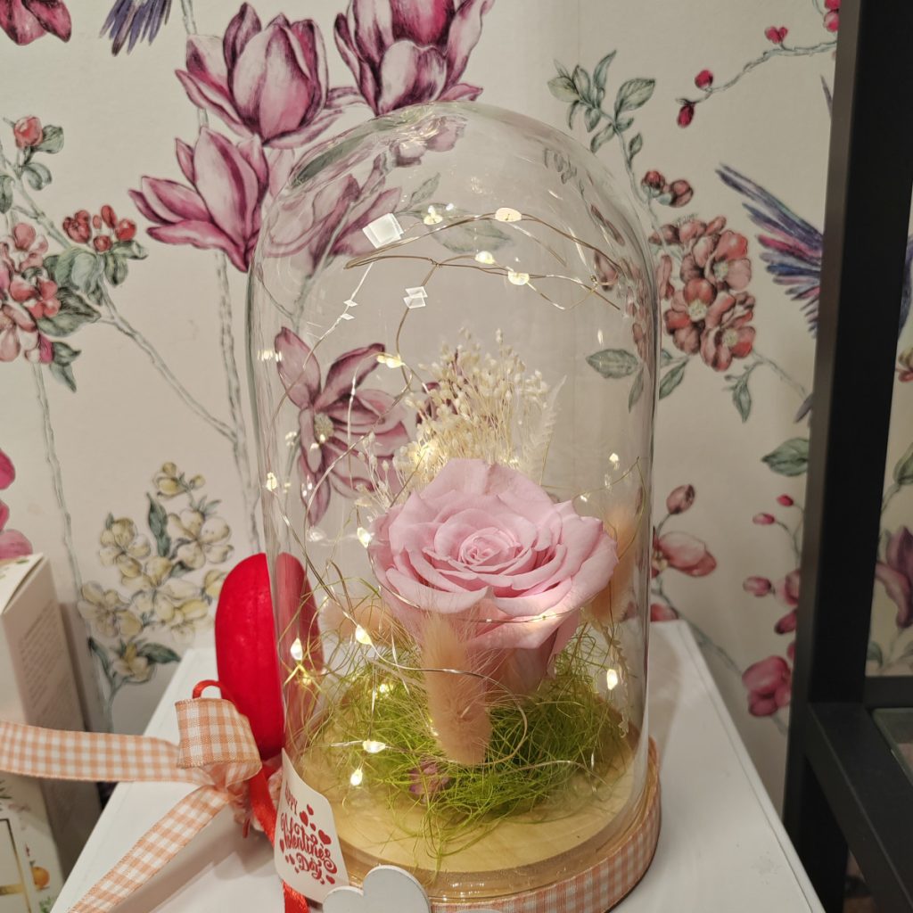 Flower cloche rosa