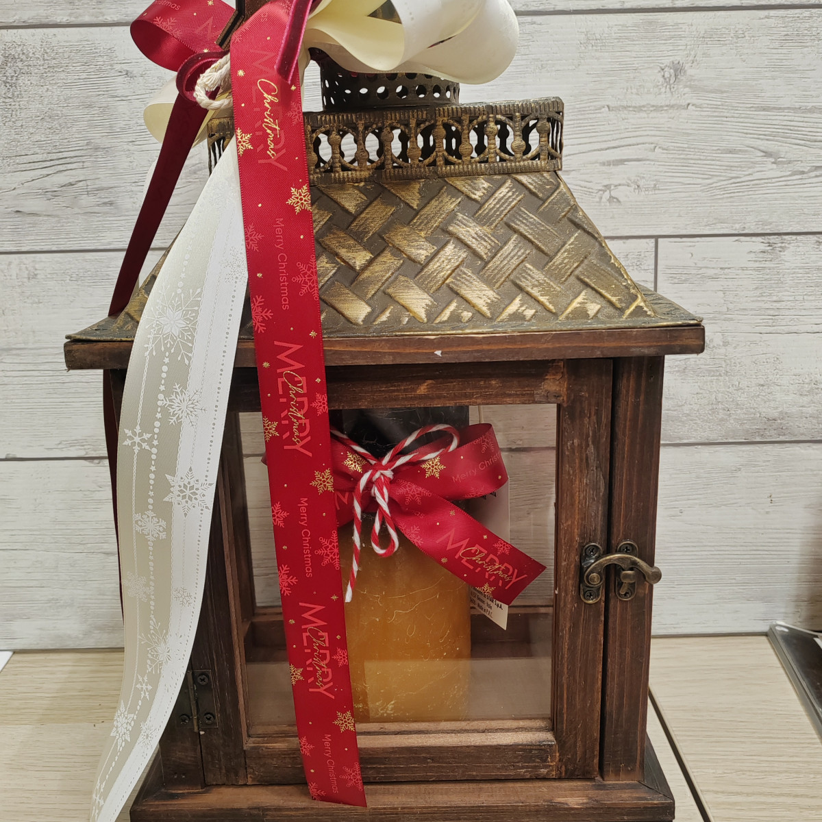 Lanterna grande in metallo scuro