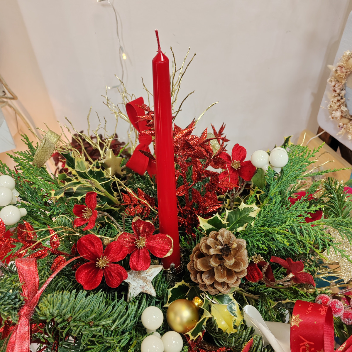 Centrotavola luxury rosso e oro