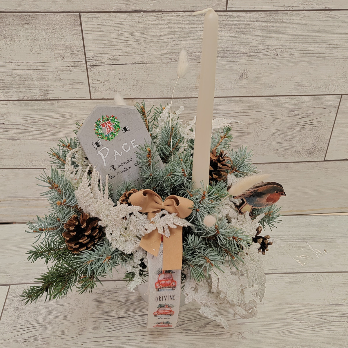 Centrotavola "Nevicata in Lapponia"