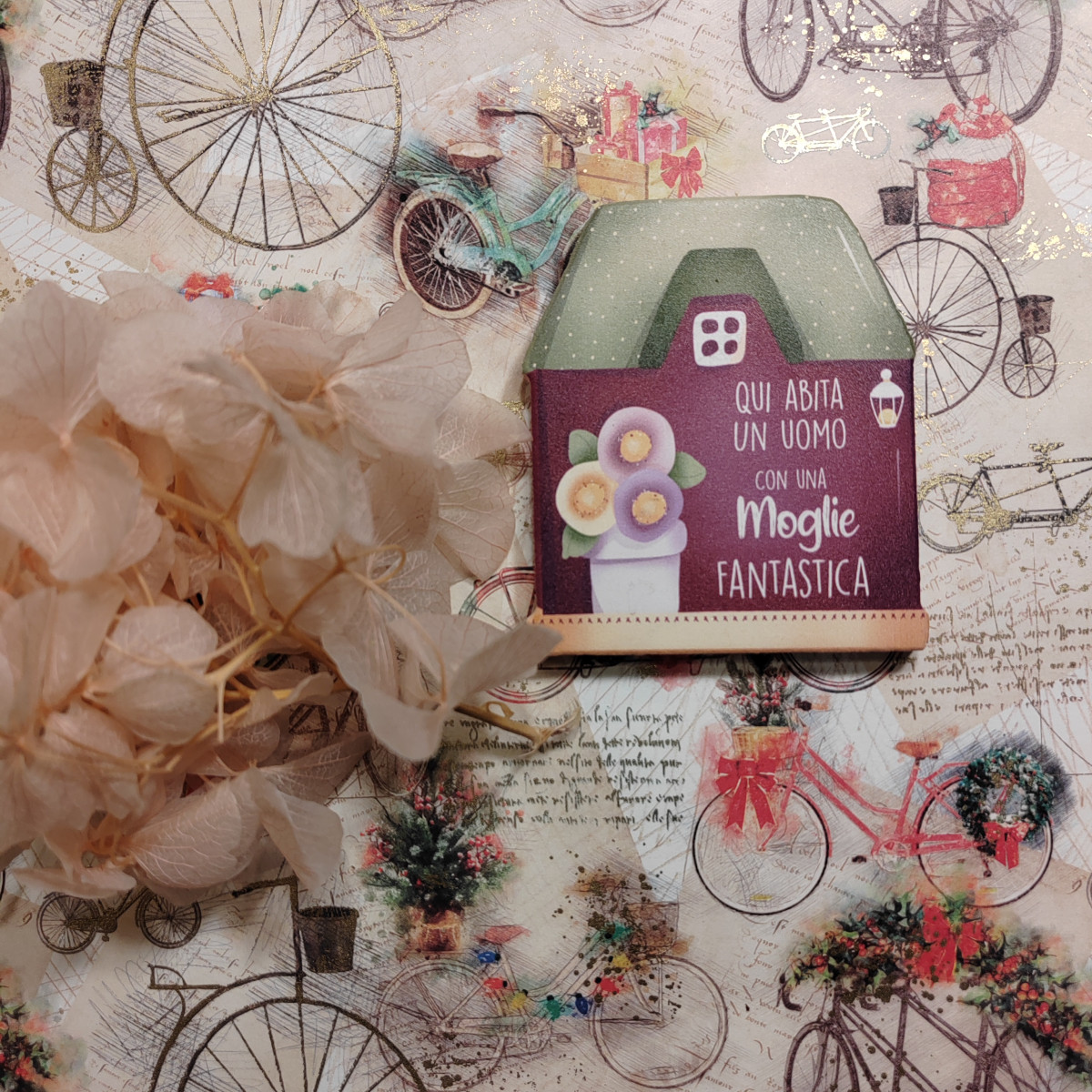 Calamita "Qui abita un uomo con una moglie fantastica"