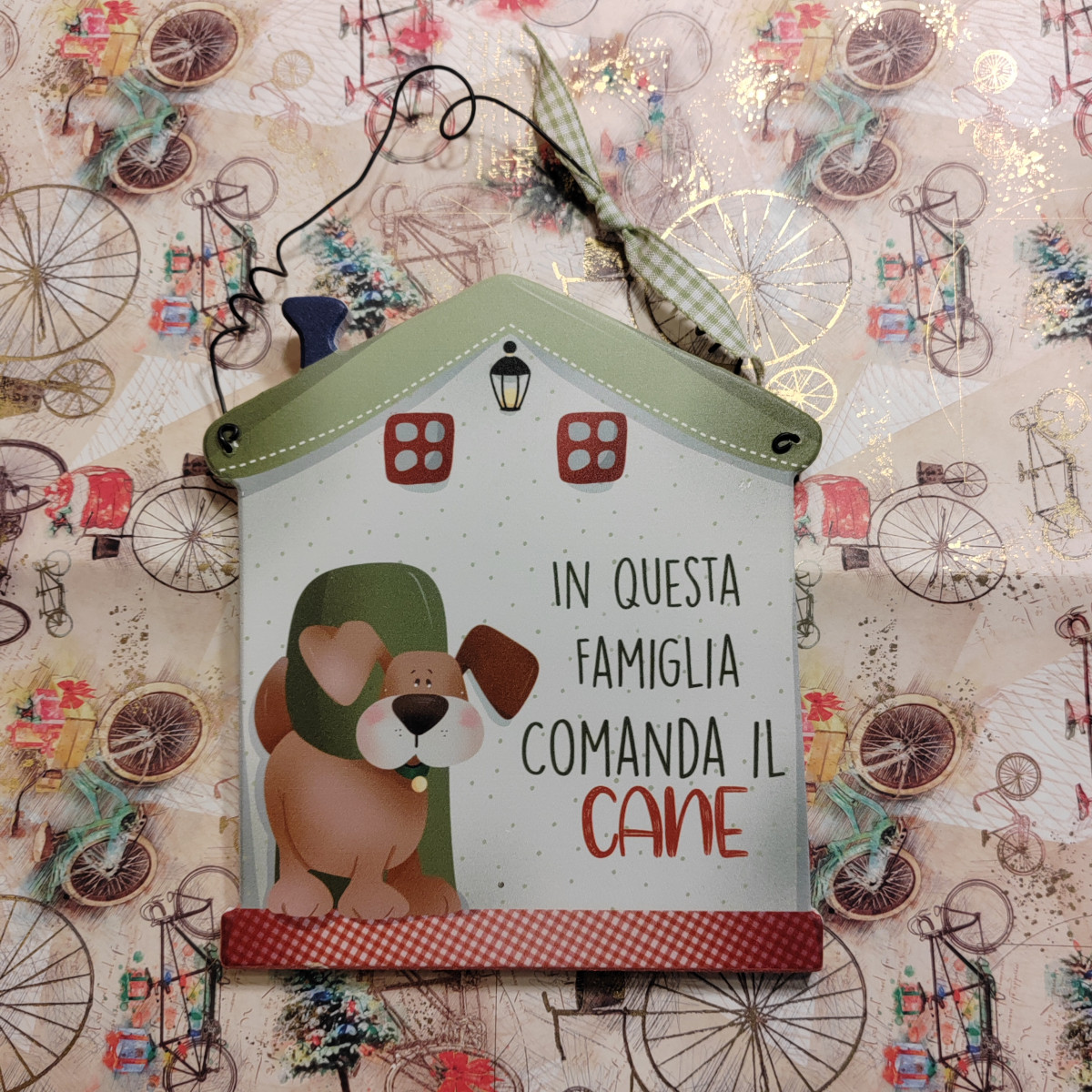 Targa casetta "In questa famiglia comanda il cane"