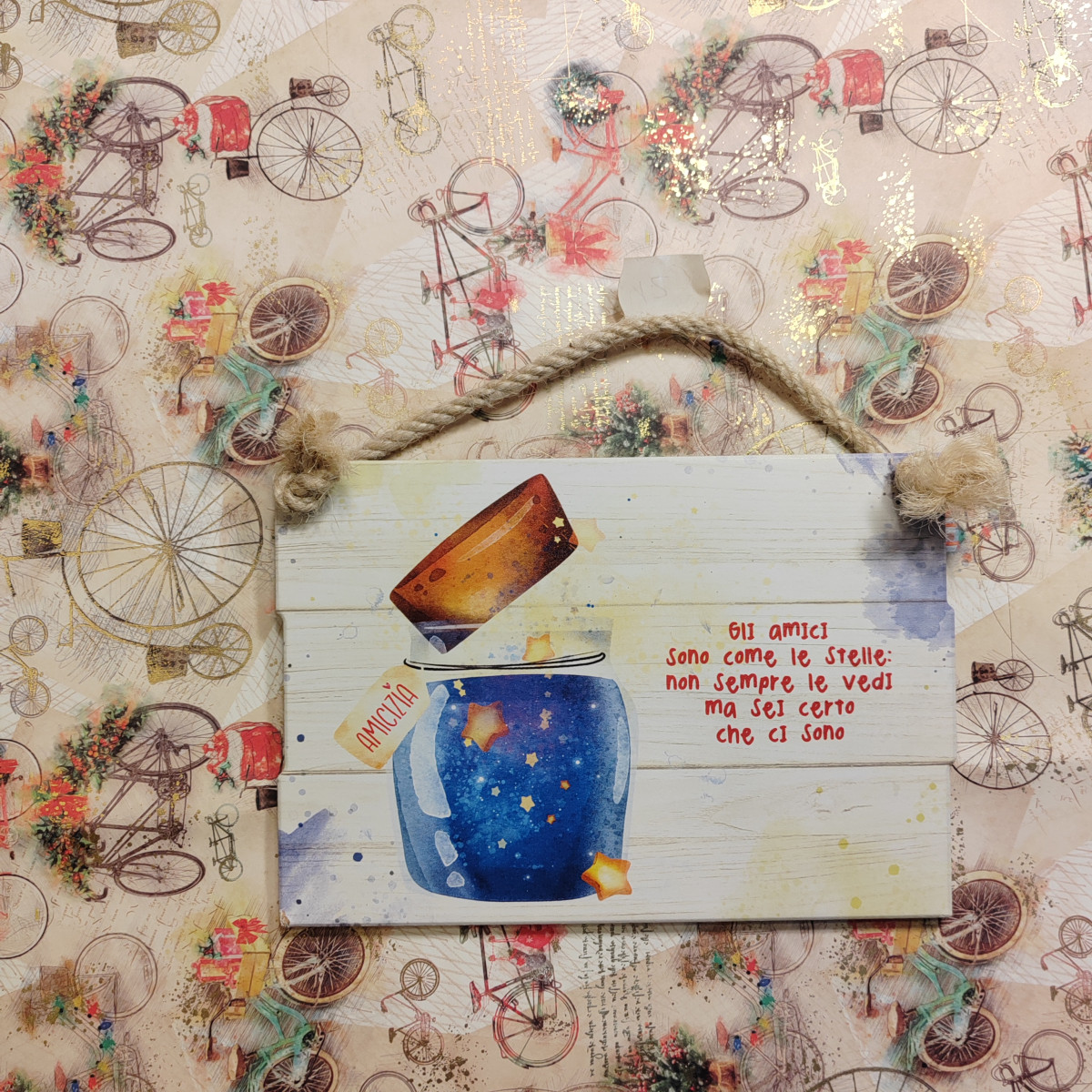 Targa rettangolare " Gli amici sono come le stelle"