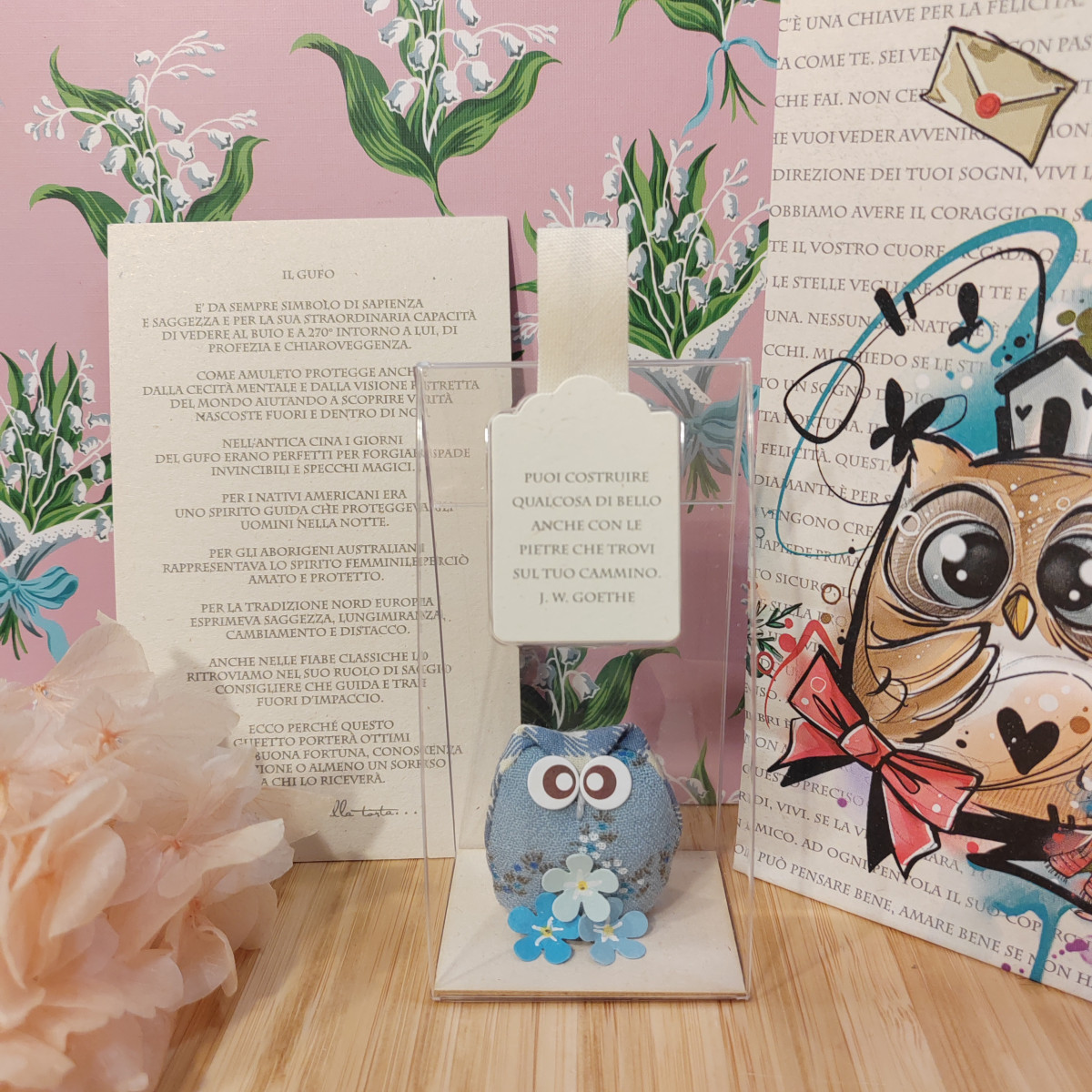 Gufetto azzurrino "Puoi costruire qualcosa di bello"