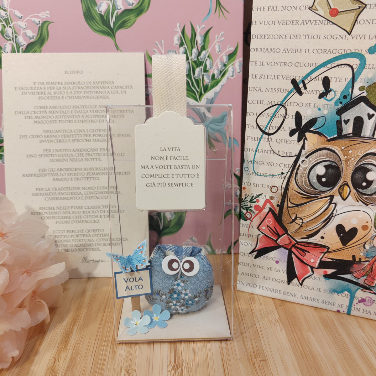 Gufetto azzurrino "La vita non è facile"