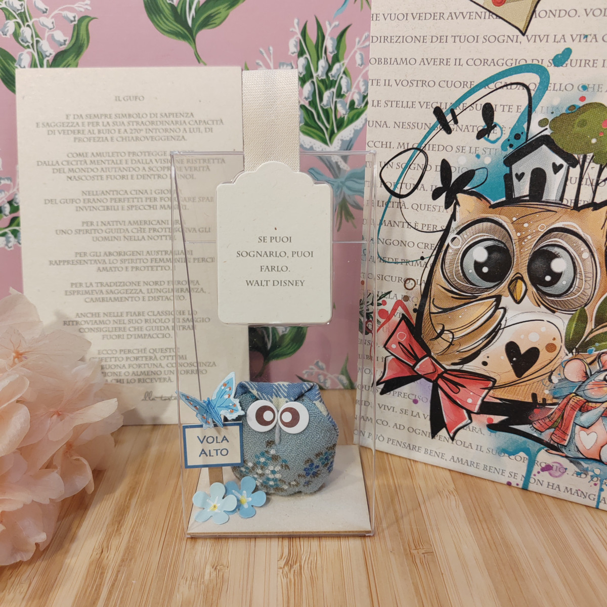 Gufetto azzurrino "Se puoi sognarlo"