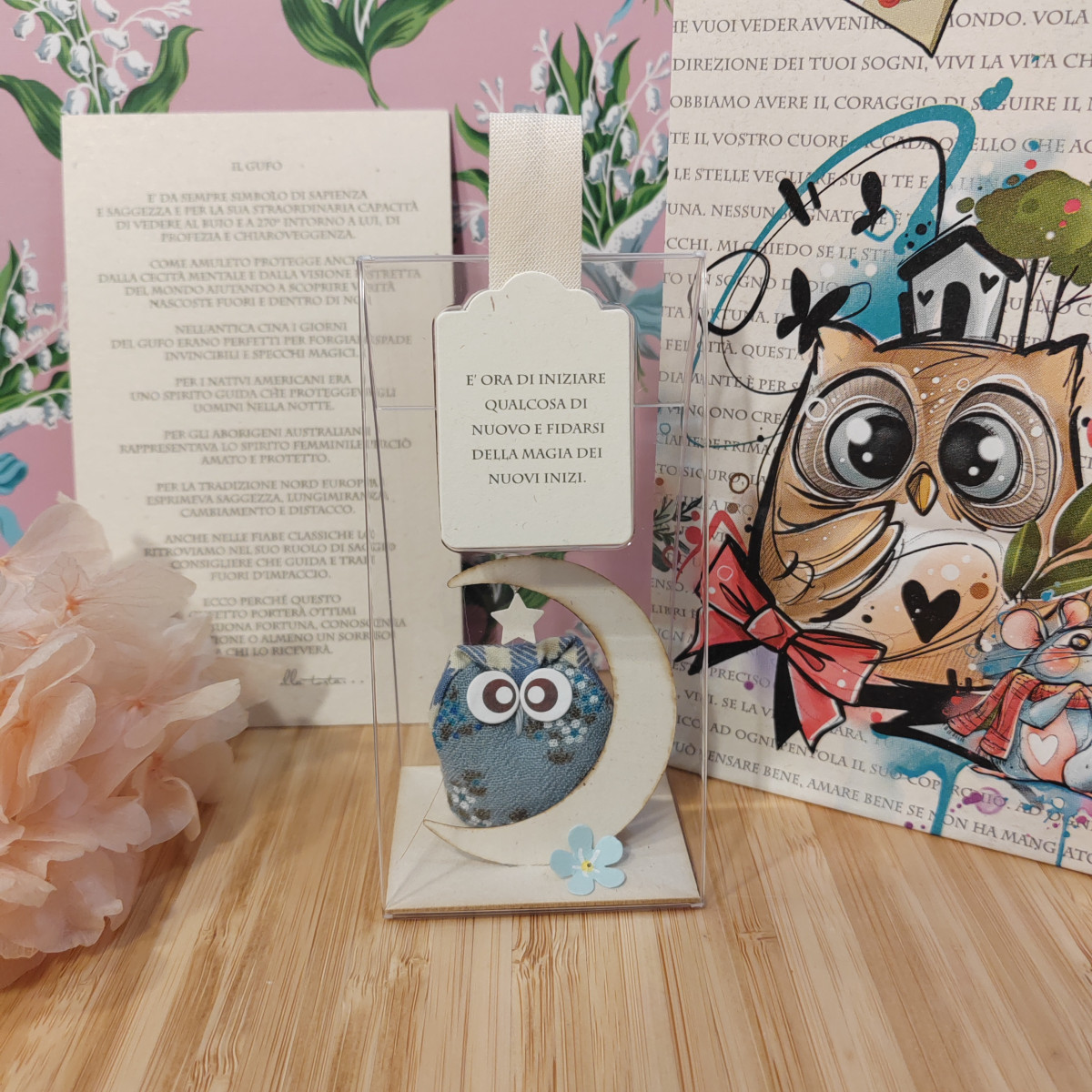 Gufetto azzurrino "È ora di iniziare qualcosa di nuovo..."