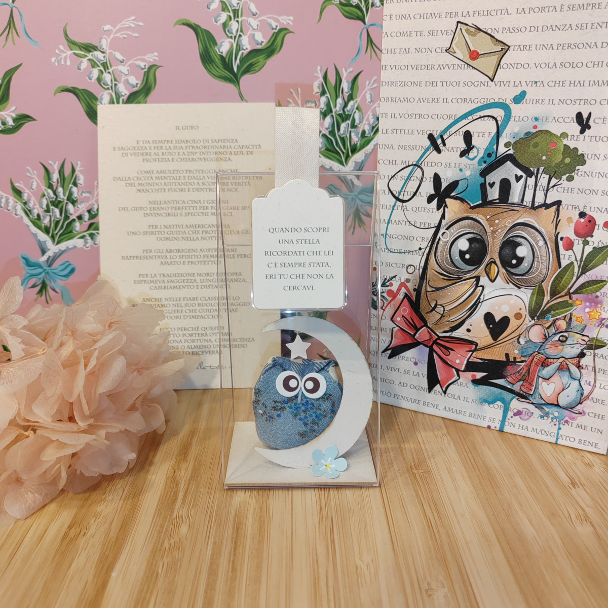 Gufetto azzurrino "Quando scopri una stella ricordati..."