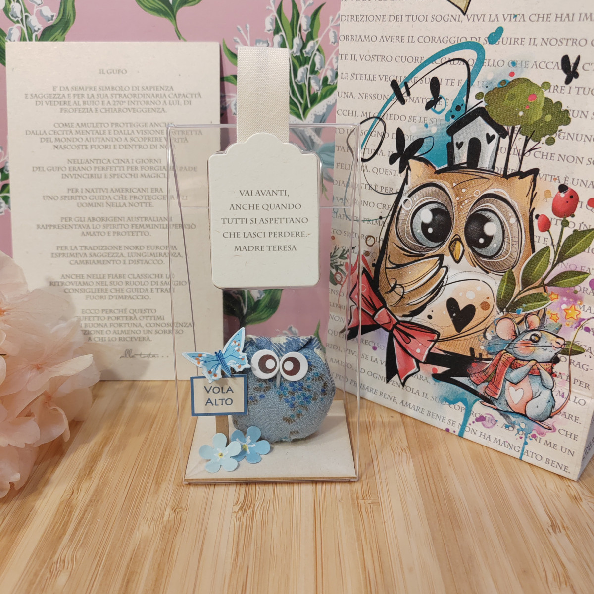 Gufetto azzurrino "Vai avanti..."