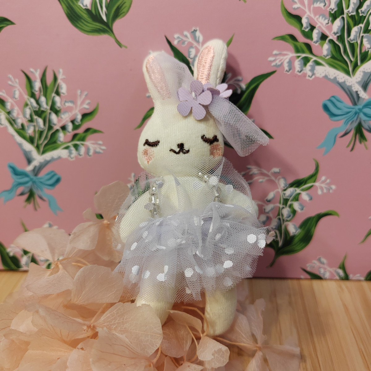 Coniglietta in stoffa lilla