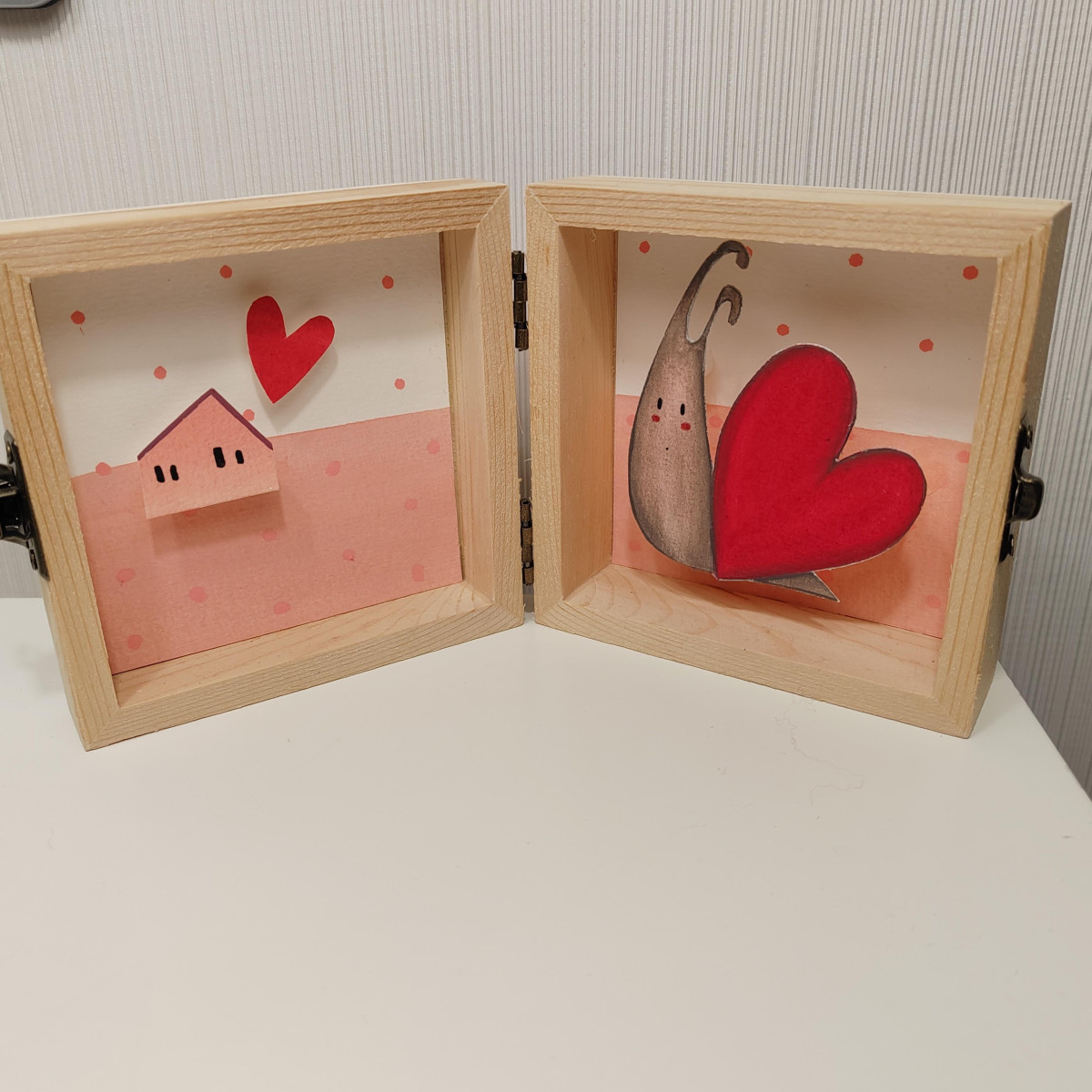 Scatolina con lumachina e casina amore