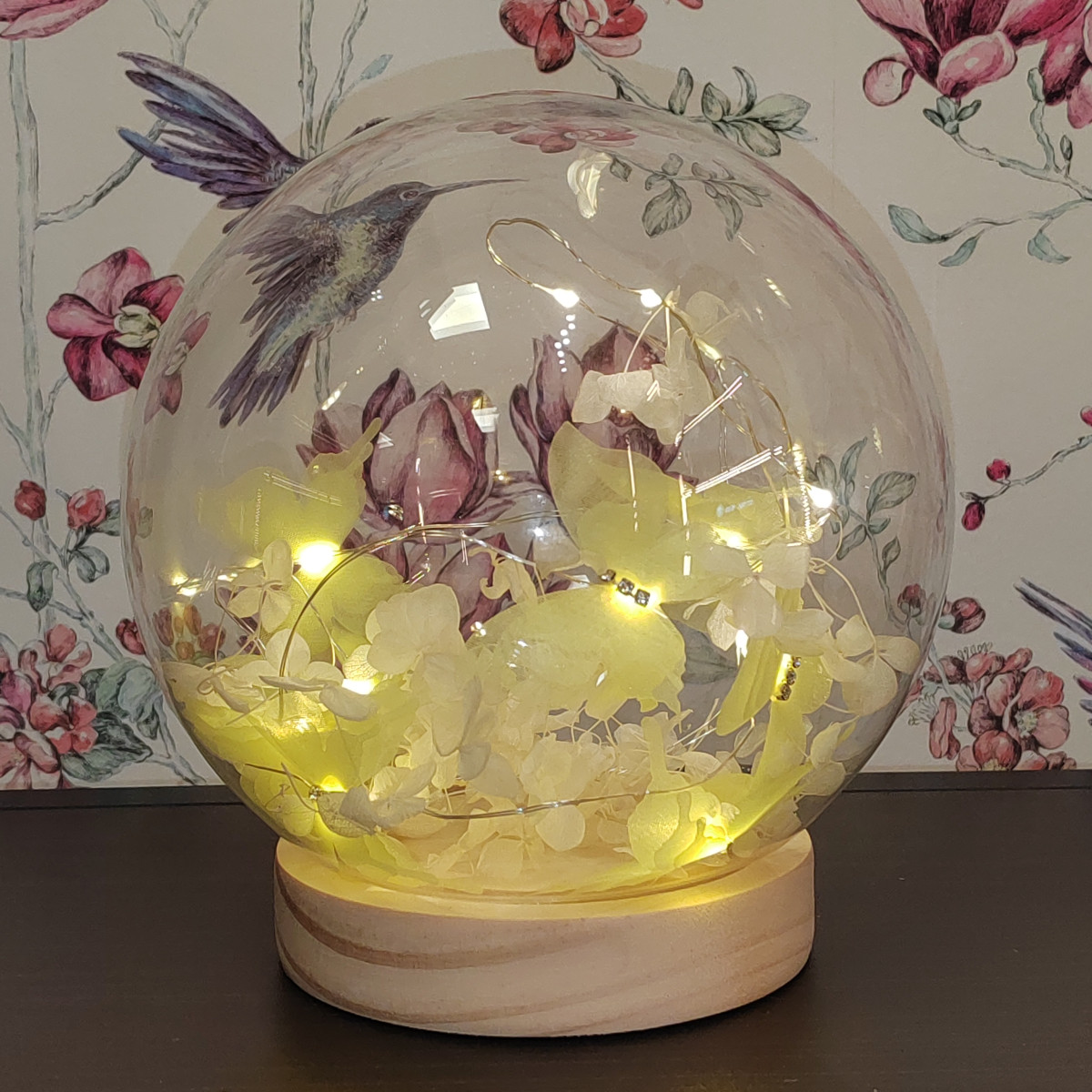 SFERA LED FARFALLE GIALLE GRANDE