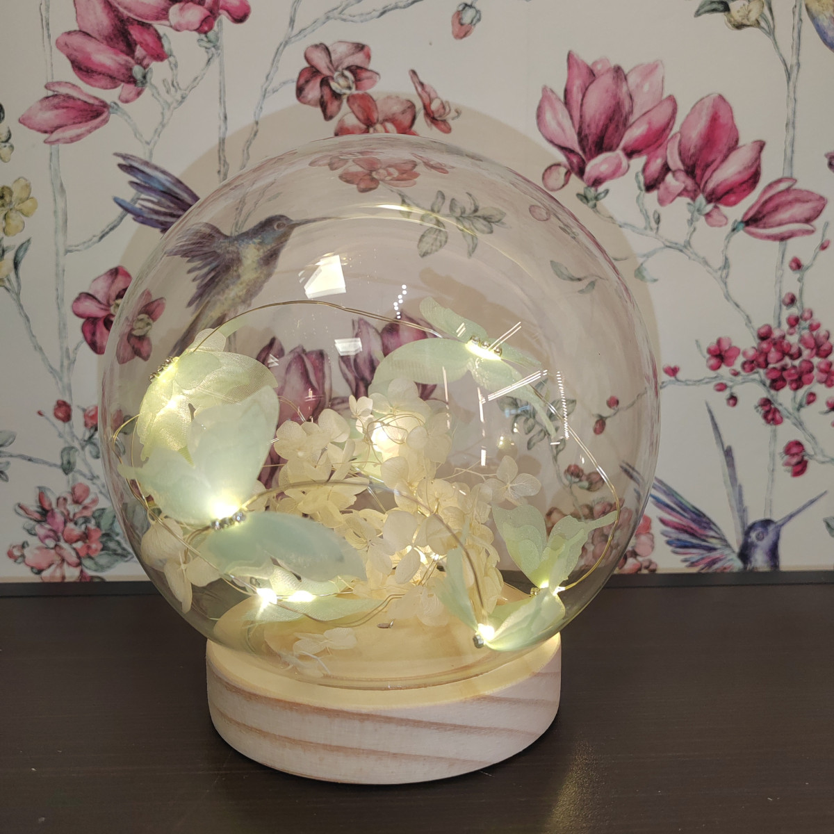 SFERA LED FARFALLE VERDI GRANDE