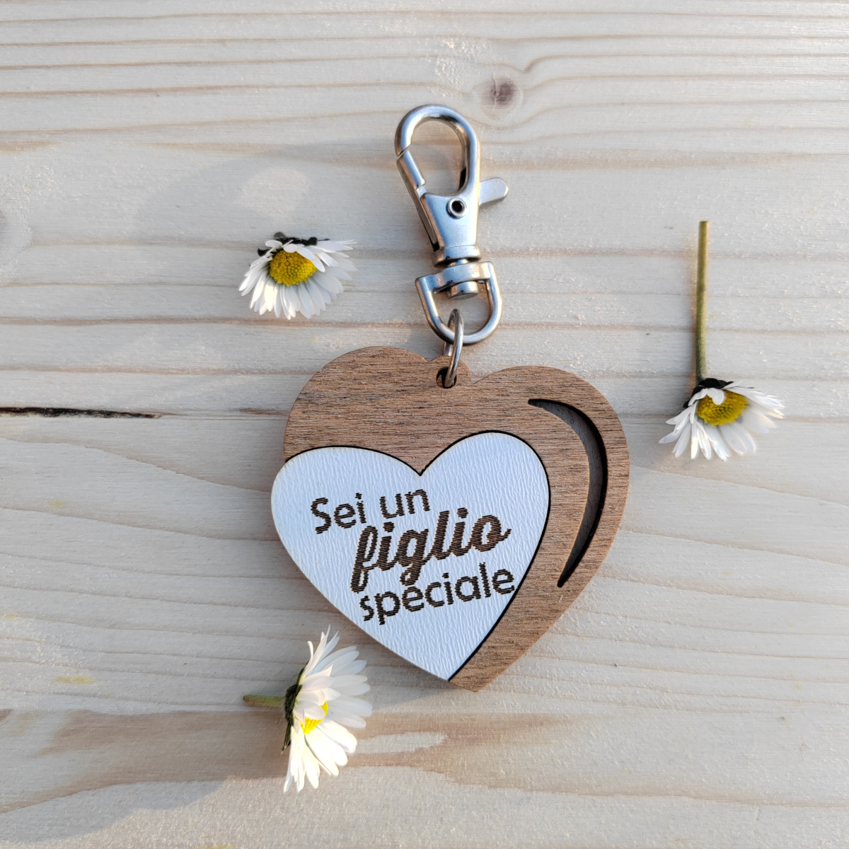 Portachiavi piccolo con moschettone "sei un figlio speciale"