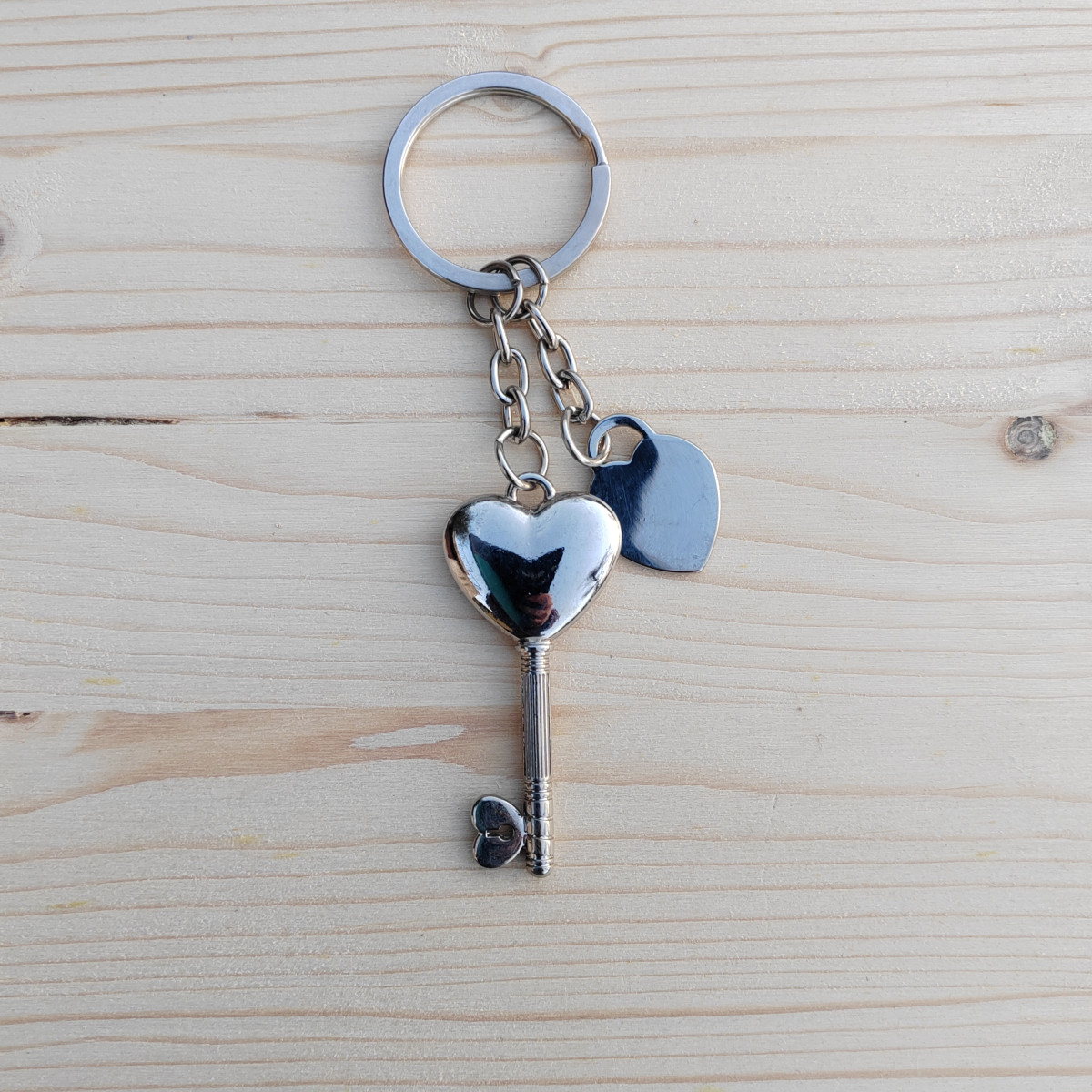 Portachiavi piccolo con anello "chiavi cuore"