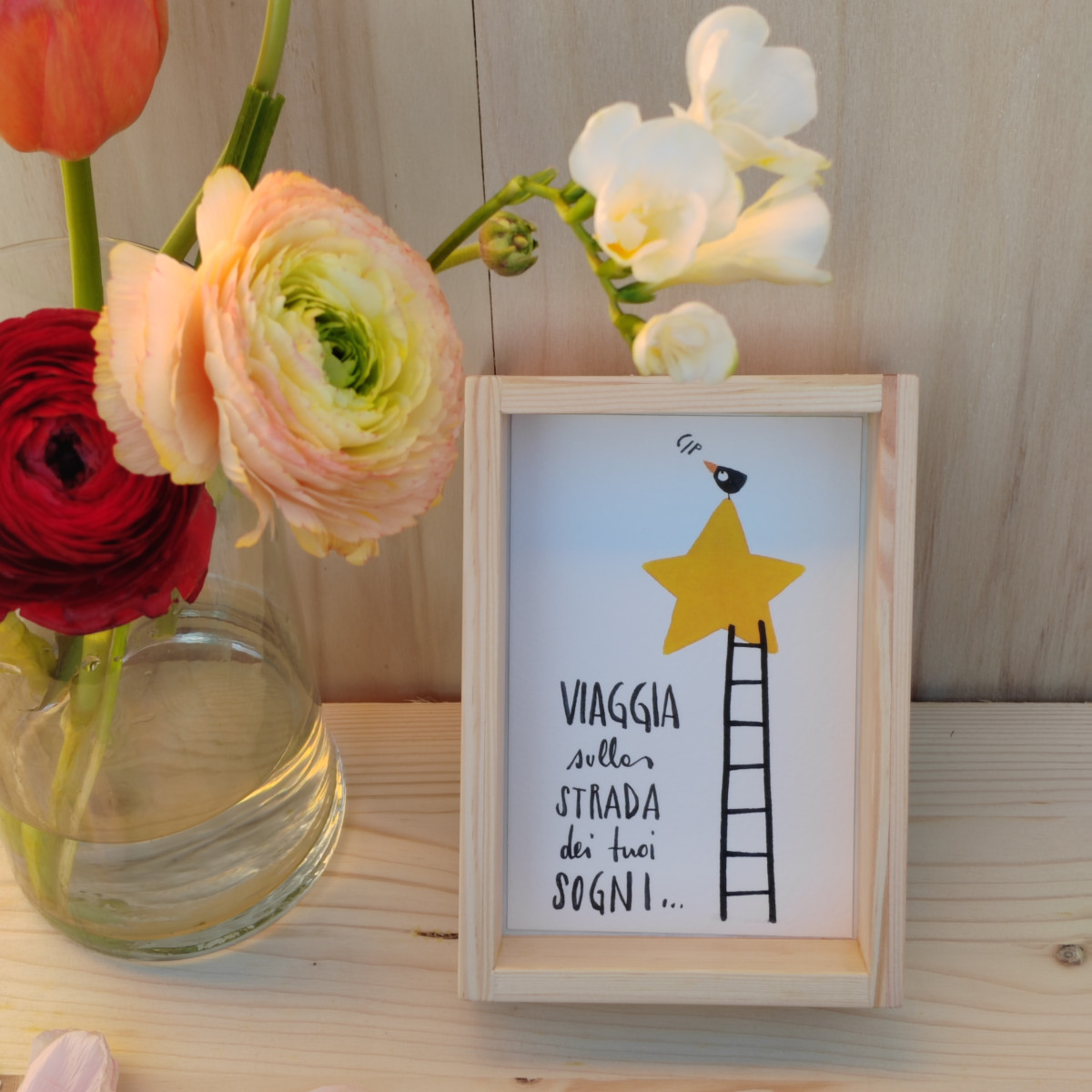 Quadretto "Viaggia sulla strada dei tuoi sogni"