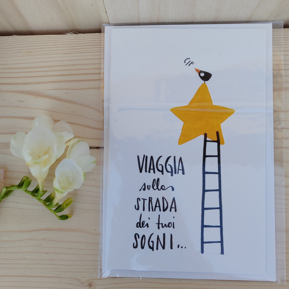 Biglietto "Viaggia sulla strada dei tuoi sogni"