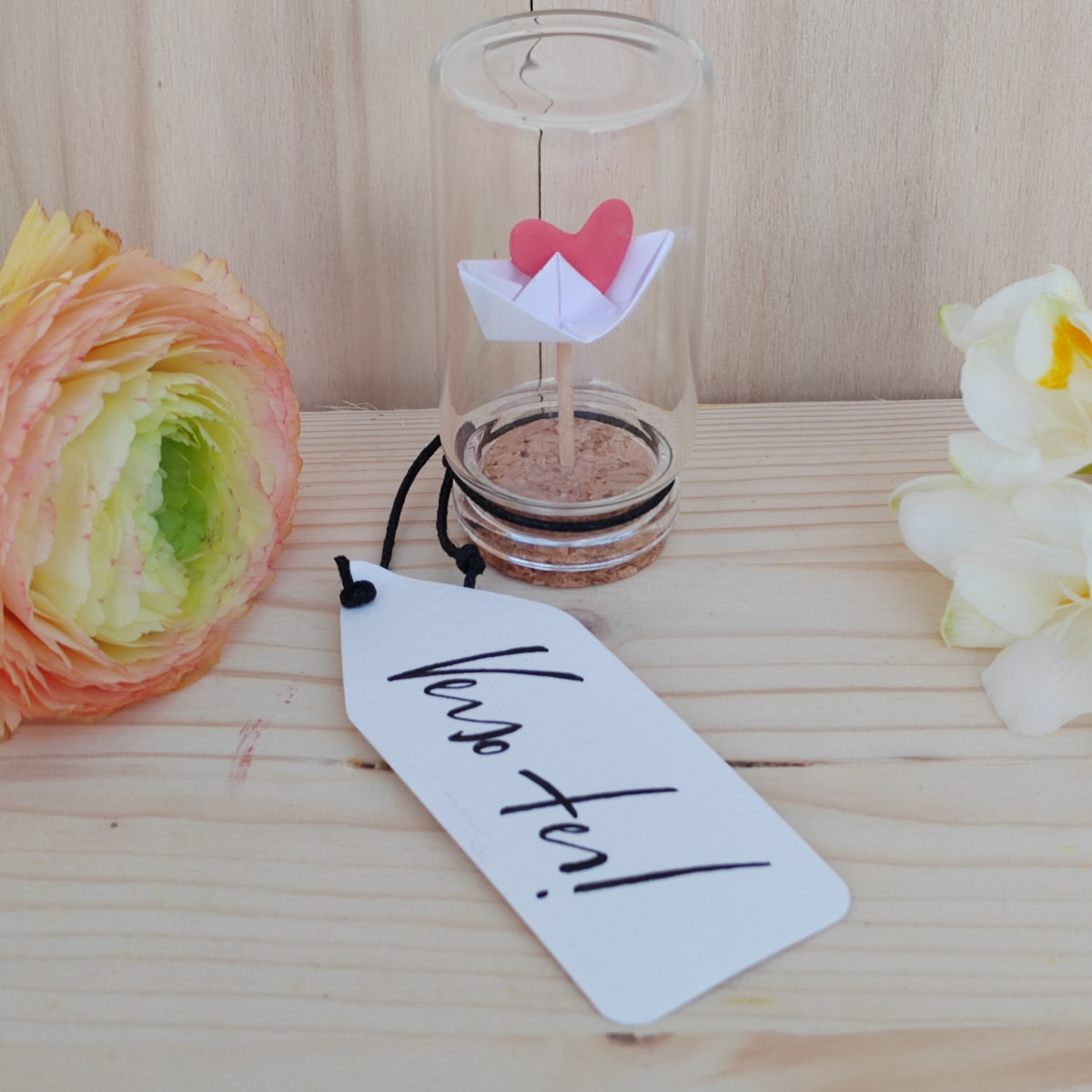 Barattolino barchetta cuore "Verso te"