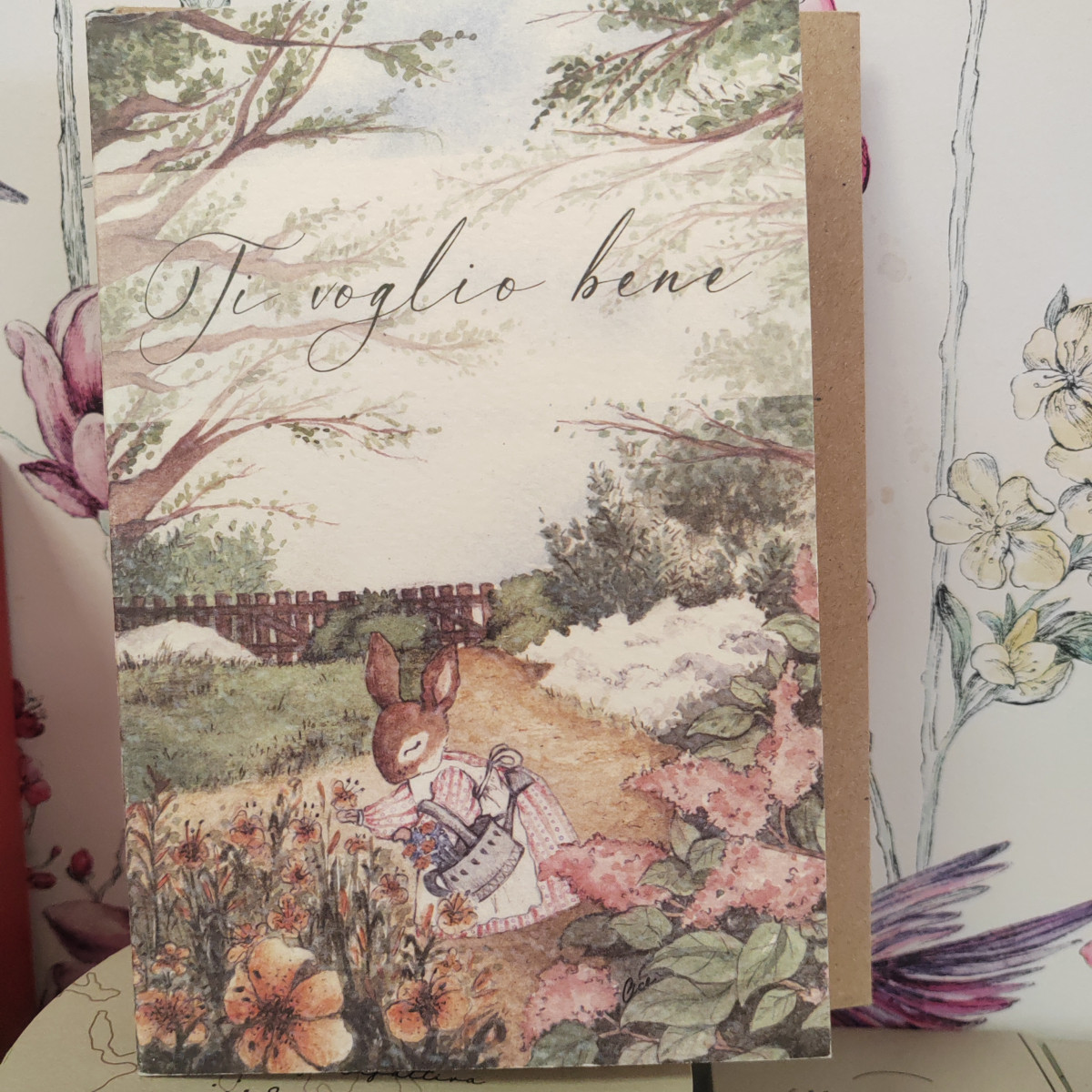 Biglietto "ti voglio bene" coniglietta