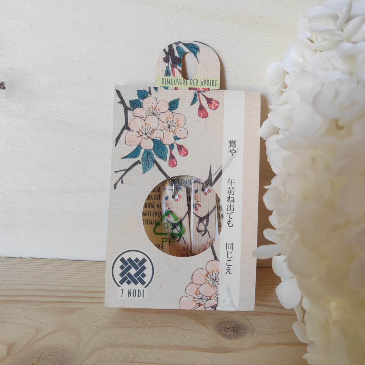 Orecchini con Haiku - Usignolo ciliegio -