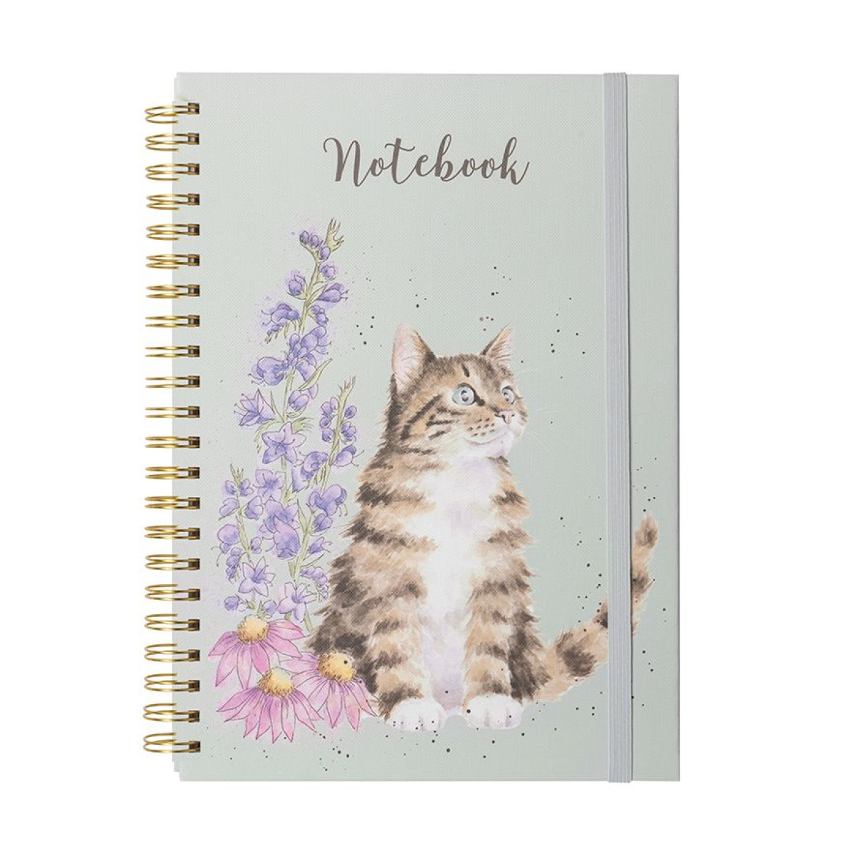 Quaderno A4 spiralato "gatto tra i fiori "
