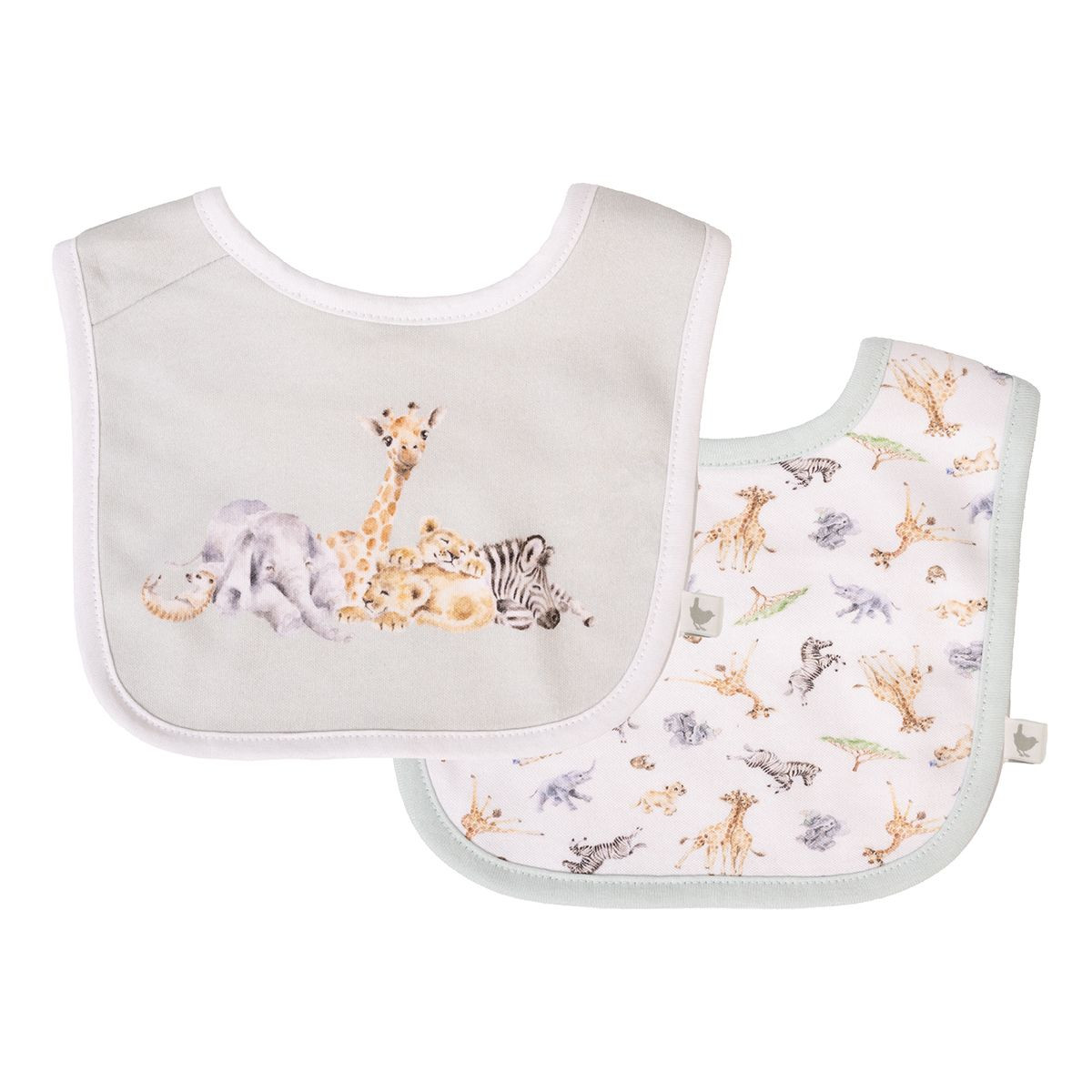 Set 2 Bavaglini "Animali della savana"