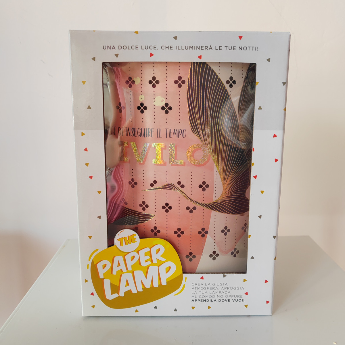 Paper lamp "invece di inseguire il tempo"