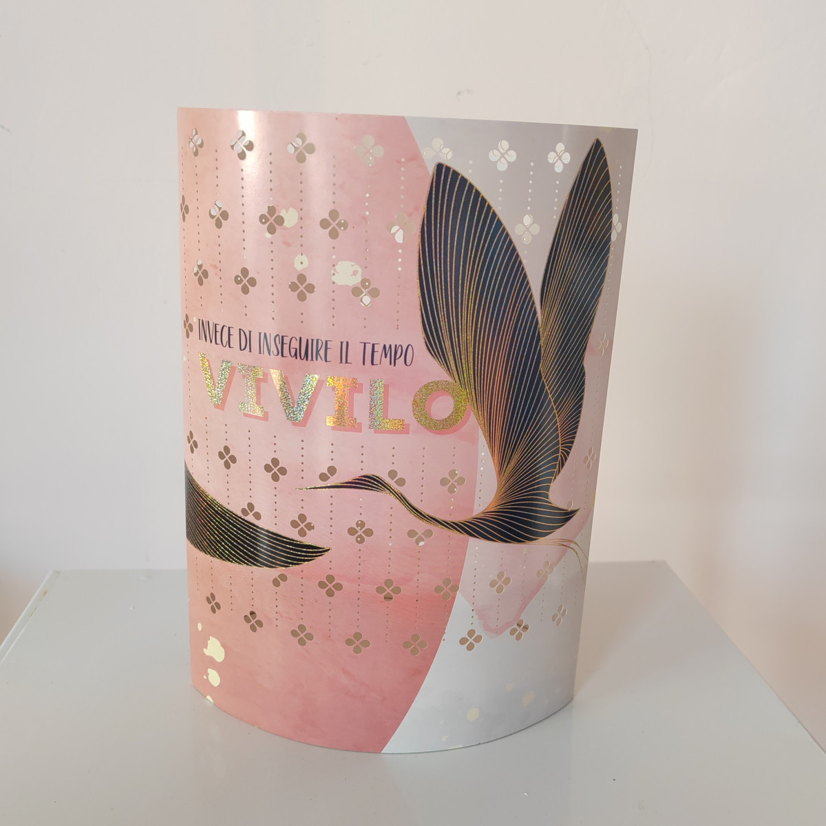 Paper lamp "invece di inseguire il tempo" SENZA CONFEZIONE