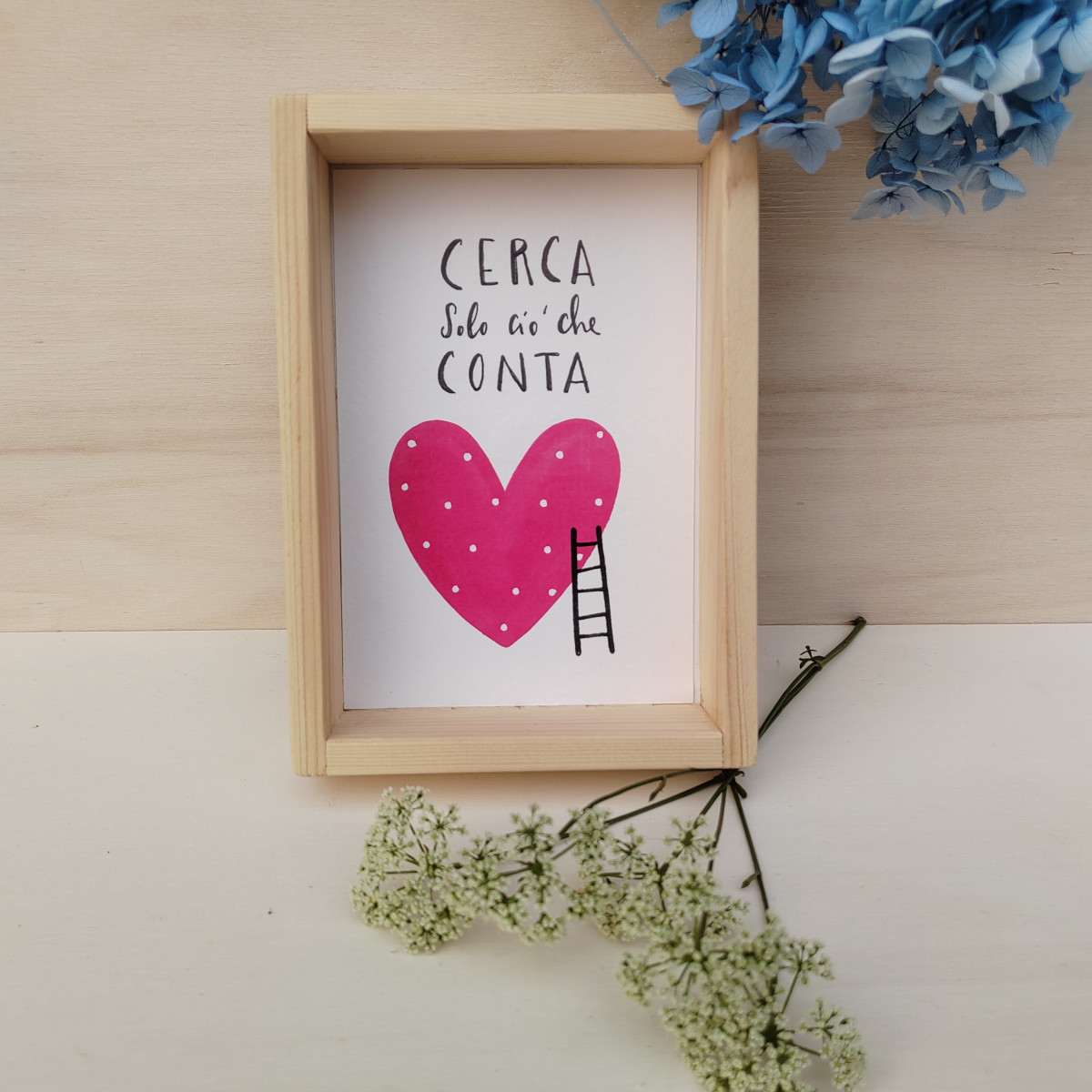 Quadretto "Cerca solo ciò che conta"